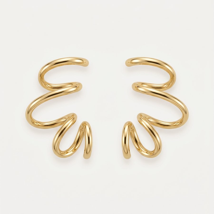 Sculptural ribbon earrings